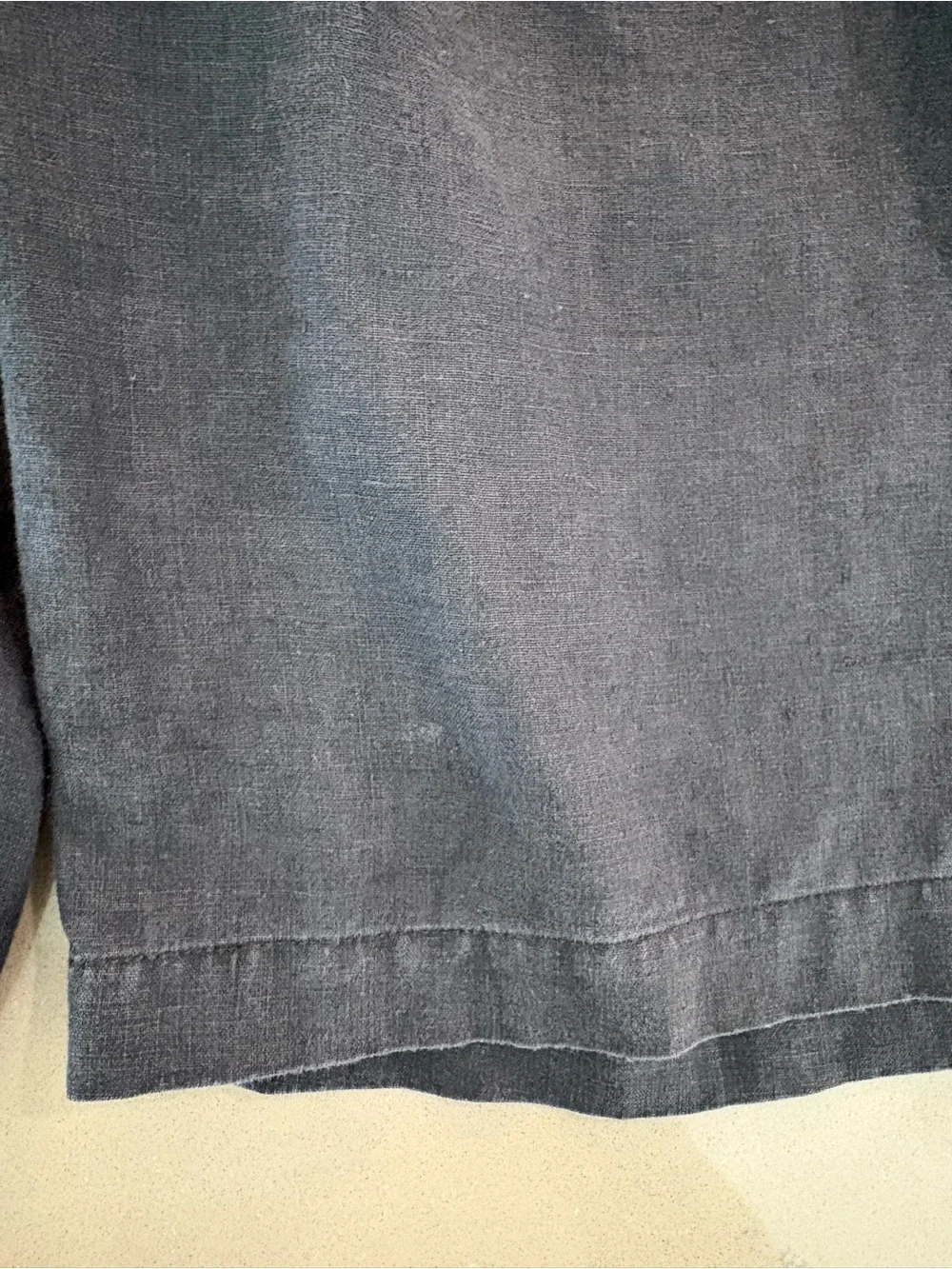 Eileen Fisher Black Flat-Front Relaxed Shorts